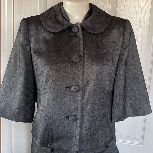 Trina Turk Silk and Wool Blazer and pants suit size 4 - Picture 4 of 11